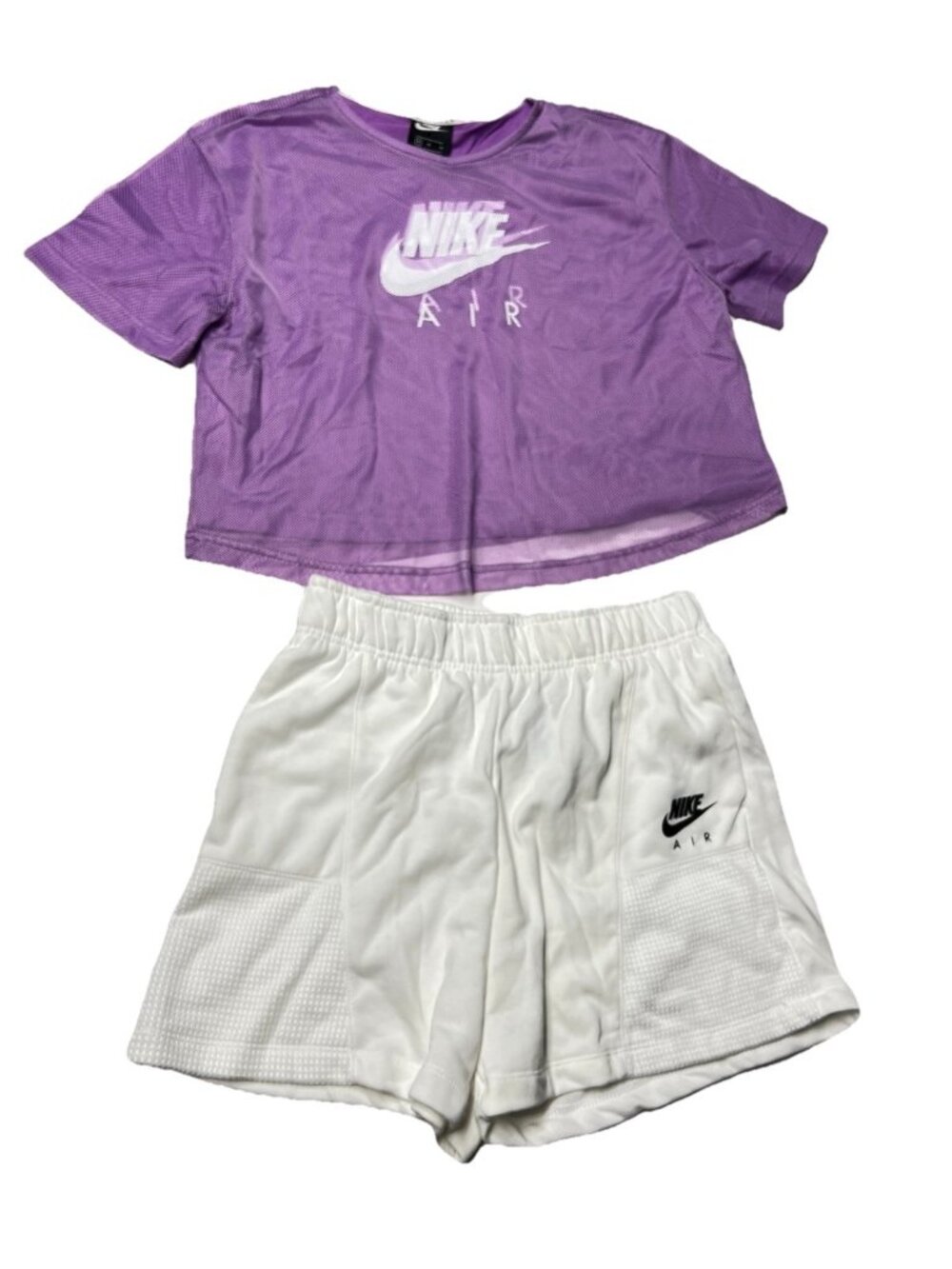 Women’s Nike NSW Mesh T-shirt And Fleece Shorts Set Medium